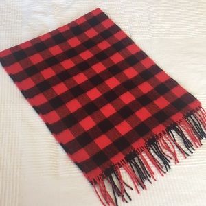 Buffalo Plaid Fringe Scarf.